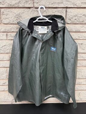 Viking Dark Green Oil-Resistant Raincoat with Hood